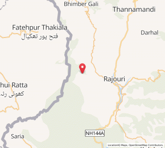 Map of Hanj Lali, Kashmir