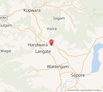 Map of Hanji Shat, Kashmir