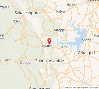 Map of Hannekodi, Karnataka
