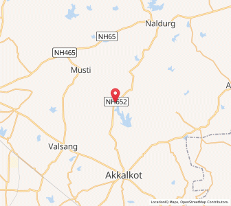 Map of Hannur, Maharashtra
