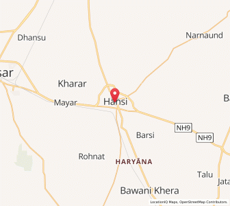 Map of Hansi, Himachal Pradesh