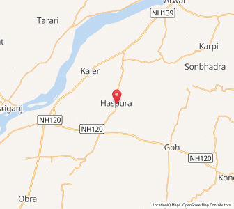 Map of Hanspura, Bihar