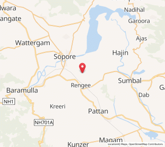Map of Hanzpur, Kashmir