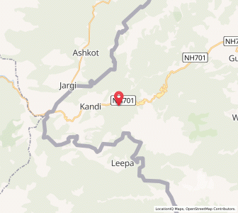 Map of Hapat Khani, Kashmir