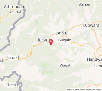 Map of Haphrud, Kashmir