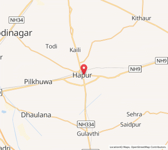 Map of Hapur, Uttar Pradesh