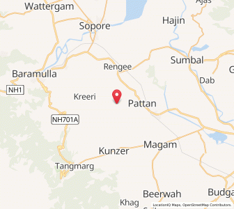 Map of Harahandpur, Kashmir