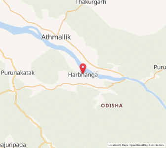 Map of Harbhanga, Odisha