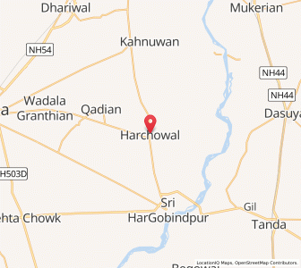 Map of Harchowal, Punjab