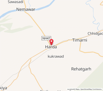 Map of Harda Khās, Madhya Pradesh