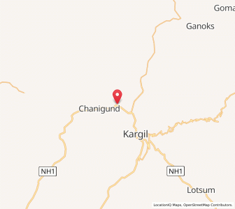 Map of Hardas, Kashmir
