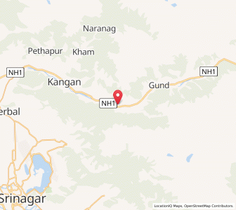 Map of Harganyiwan, Kashmir