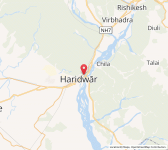 Map of Haridwar, Uttarakhand
