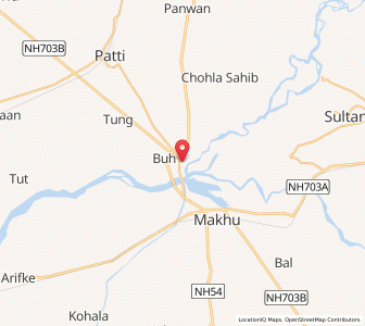 Map of Harike, Punjab