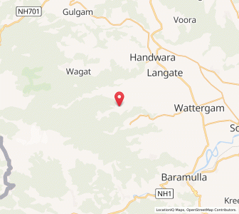 Map of Haril, Kashmir
