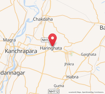 Map of Haringhata, West Bengal