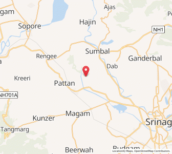 Map of Harinor, Kashmir