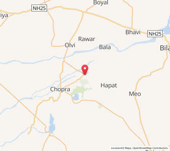 Map of Hariyara, Rajasthan
