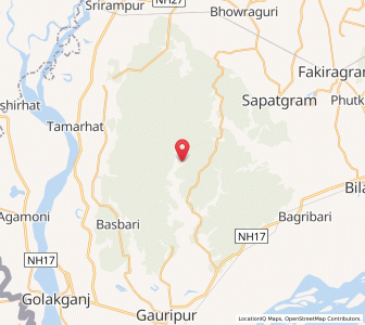 Map of Harjhora, Assam
