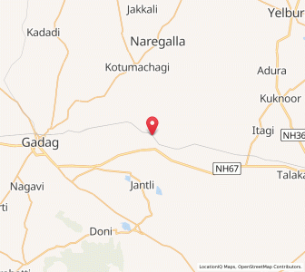 Map of Harlapur, Karnataka