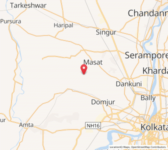 Map of Harlpur, West Bengal