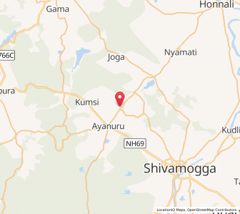 Map of Harnahalli, Karnataka