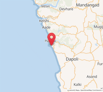 Map of Harnai, Maharashtra