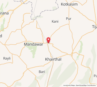 Map of Harsauli, Rajasthan