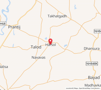Map of Harsol, Gujarat