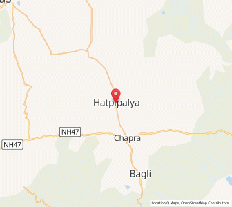 Map of Hat Piplia, Madhya Pradesh
