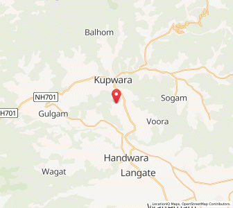 Map of Hatamul, Kashmir