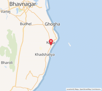 Map of Hathab, Gujarat
