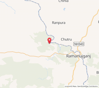 Map of Hathbhajwa, Chhattisgarh