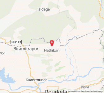Map of Hathibari, Odisha