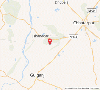 Map of Hathnal, Madhya Pradesh