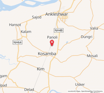 Map of Hathuran, Gujarat
