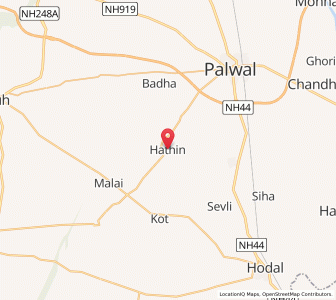 Map of Hattin, Haryana