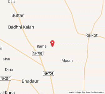 Map of Hatur Khas, Punjab
