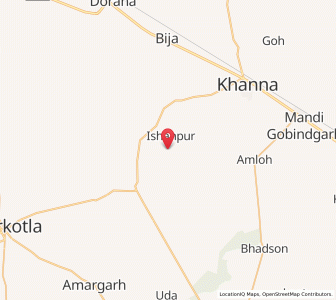 Map of Haul, Punjab