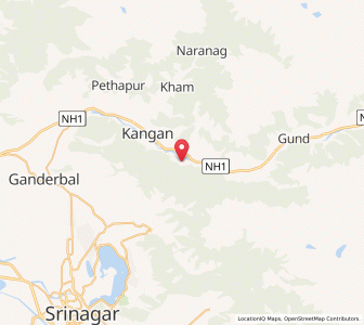 Map of Hayan, Kashmir