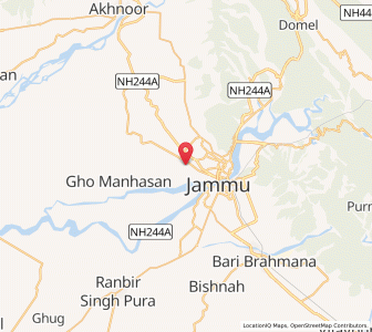 Map of Hazuri Bagh, Kashmir