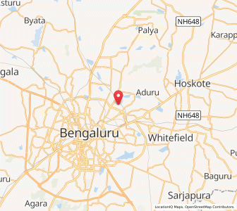 Map of Hennur, Karnataka