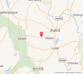 Map of Herola, Gujarat