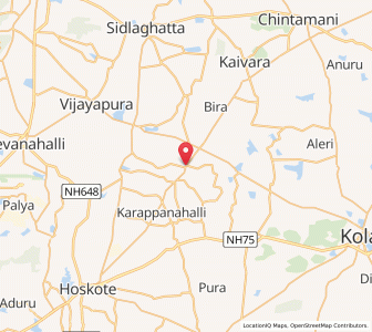 Map of Hindiganal, Karnataka