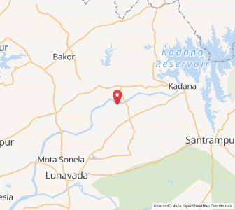 Map of Hindoliya, Gujarat