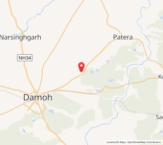 Map of Hindoria, Madhya Pradesh