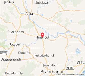 Map of Hinjilikatu, Odisha