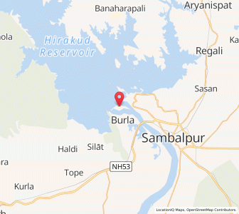 Map of Hirakud, Odisha