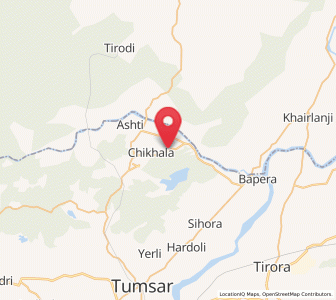 Map of Hīrāpur Hamesha, Maharashtra