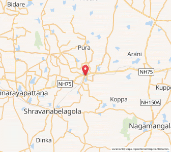 Map of Hirisave, Karnataka